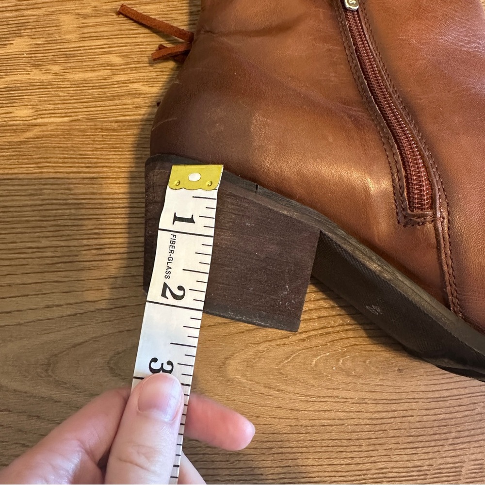 Pikolinos Brown Leather Ankle Boots with Tassel - Picture 10 of 10